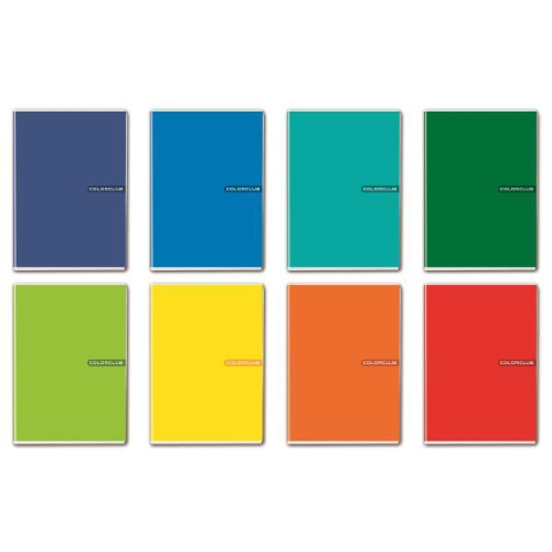 BLASETTI COLOR CLUB QUADERNO PUNTO METALLICO 80 GR 150X210 mm A5 20 FOGLI A QUADRETTI 5M COLORI ASSORTITI CONF 10 Pz.